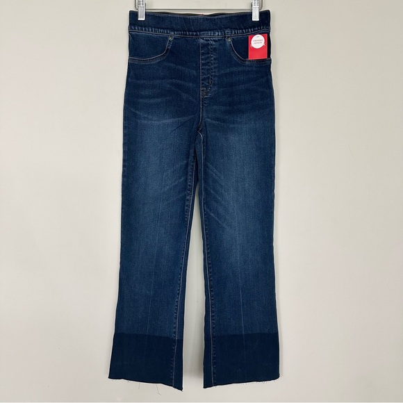 SPANX Cropped Flare Denim Stretch Jeans in Medium Wash - Picture 4 of 15